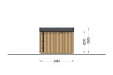 Sauna d'extérieur SERENE (34 mm + bardage), 3.3x2.5 m, 4.95 m² specification 4