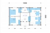 Chalet en bois FILL S (Isolé, 34+34 mm), 60 m² specification 1