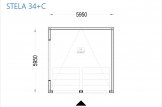 Garage en bois double à toit plat SILVIA DUO F (34 mm + bardage), 6x6 m, 36 m² specification 1