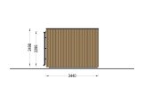 Abri de jardin en bois LAYLA (34 mm + bardage), 4x3 m, 10 m² specification 3