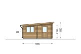 Garage en bois double à toit plat MODERN (44 mm), 6x5 m, 30 m² specification 3