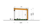 Abri de jardin en bois INES PLUS avec terrasse (Isolé RE2020, 34 mm + bardage), 6x3 m, 18 m² specification 6