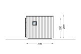 Abri de jardin en bois INES PLUS avec terrasse (Isolé, 34 mm + bardage), 6x3 m, 18 m² specification 3