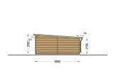 Garage en bois à toit plat MODERN (44 mm), 4x6 m, 24 m² specification 5