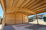 Carport en bois double 5.5x6 m avec abri (44 mm), 2x6 m customer 2