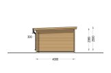 Carport en bois avec abri MODERN, 8x4 m specification 2