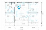 Chalet en bois RIVIERA (66 mm), 100 m² + 20 m² terrasse specification 1