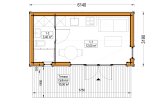 Abri de jardin en bois ARTUR PLUS (Isolé RE2020, 34 mm + bardage), 6x3 m, 15 m² specification 1