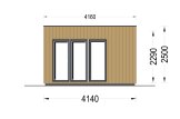 Bureau de jardin PREMIUM S (Isolé RE2020, 34 mm + bardage), 4.1x2.4 m, 10 m² specification 2
