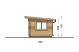 Abri de jardin en bois à toit plat LILLE (34 mm), 4x3 m, 12 m² specification 5