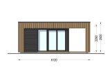 Abri de jardin en bois INES PLUS avec terrasse (34 mm + bardage), 6x3 m, 18 m² specification 2