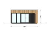 Bureau de jardin PREMIUM (34 mm + bardage), 5x4 m, 18 m² specification 2