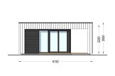 Abri de jardin en bois INES PLUS avec terrasse (34 mm + bardage), 6x3 m, 18 m² specification 2