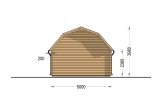 Garage en bois MISSISSIPPI (44 mm), 5x6 m, 30 m² specification 4