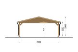 Carport en bois CLASSIC TRIO, 5.95x8.95 m specification 2