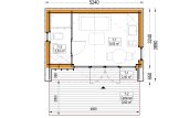 Abri de jardin en bois PIA PLUS (Isolé RE2020, 34 mm + bardage), 5x3 m, 12 m² specification 1