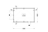 Garage en bois TWIN (44 mm), 4x6 m, 24 m² specification 1