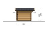 Abri de jardin en bois DREUX (44 mm), 4x3 m, 12 m² specification 3