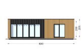 Chalet en bois habitable LUCIA 1 RV (Isolé RE2020, 44 mm + bardage), 57 m² specification 2