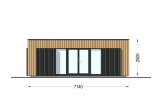 Bureau de jardin PREMIUM (34 mm + bardage), 7x4 m, 25 m² specification 2