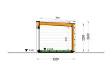 Abri de jardin en bois INES avec terrasse (Isolé RE2020, 34 mm + bardage), 6x3 m, 18 m² specification 6