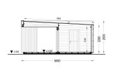 Abri de jardin en bois INES PLUS avec terrasse en L (34 mm + bardage), 6x6 m, 36 m² specification 6