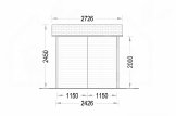 Abri de jardin DELTA (14 mm), 2.43x2.43, 5.9 m² specification 4