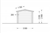 Abri de jardin en bois STRONGHOLD (44 mm), 3x6 m, 18 m² specification 5