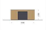 Garage bois toit plat STELA F (ossature en bois), 6x6 m, 36 m² specification 2