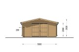 Garage en bois CLASSIC S (44 mm), 5x6 m, 30 m² specification 2