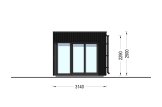 Abri de jardin en bois INES (Isolé, 34 mm + bardage), 6x3 m, 18 m² specification 5