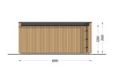 Abri de jardin en bois INES (34 mm + bardage), 6x3 m, 18 m² specification 4