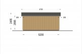 Garage en bois LORA (ossature en bois), 3.2x5.2 m, 16.6 m² specification 5