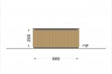 Garage en bois double à toit plat SILVIA DUO F (34 mm + bardage), 6x6 m, 36 m² specification 4