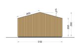 Abri de jardin en bois PIA S (34 mm + bardage), 5x5 m, 25 m² specification 4