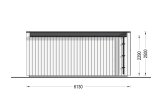 Abri de jardin en bois INES (34 mm + bardage), 6x3 m, 18 m² specification 4