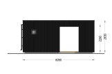 Abri de jardin en bois INES PLUS avec terrasse en L (34 mm + bardage), 6x6 m, 36 m² specification 3