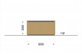 Garage bois toit plat SILVIA F (34 mm + bardage), 5x6 m, 30 m² specification 4