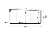 Abri de jardin en bois INES PLUS avec terrasse en L (34 mm + bardage), 6x6 m, 36 m² specification 6