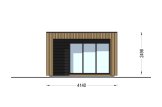 Abri de jardin en bois LAYLA (34 mm + bardage), 4x3 m, 10 m² specification 2