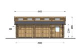 Garage en bois double TWIN DUO (44 mm), 8x6 m, 48 m² specification 2