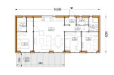 Chalet en bois habitable BELLA 3 RV (Isolé RE2020, 44 mm + bardage), 75 m² specification 1