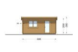 Abri de jardin en bois à toit plat DREUX (34 mm), 5x4 m, 18 m² specification 2