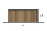 Abri de jardin en bois INES (Isolé RE2020, 34 mm + bardage), 6x3 m, 18 m² specification 4