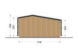 Abri de jardin en bois TONIA PLUS (34 mm + bardage), 5x3 m, 15 m² specification 4
