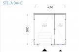 Garage en bois avec abri SILVIA F PLUS (34 mm + bardage), 6x6 m, 36 m² specification 1