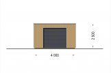 Garage bois toit plat STELA F (ossature en bois), 4x6 m, 24 m² specification 2