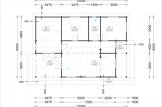 Chalet en bois LINDA (66 mm), 78 m² + 38 m² terrasse specification 1