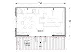 Bureau de jardin PREMIUM (34 mm + bardage), 7x4 m, 25 m² specification 1