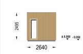 Sauna d'extérieur DELLA (34 mm + bardage), 2,6 x 2,6 m, 5 m² specification 2